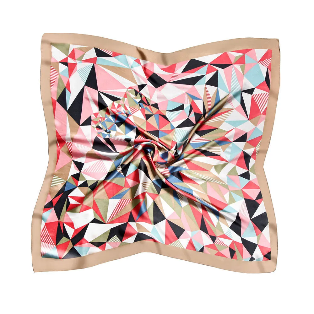 2-pack of scarves imitation silk small squares all-match spring and autumn thin section fashion summer silk scarf streamers