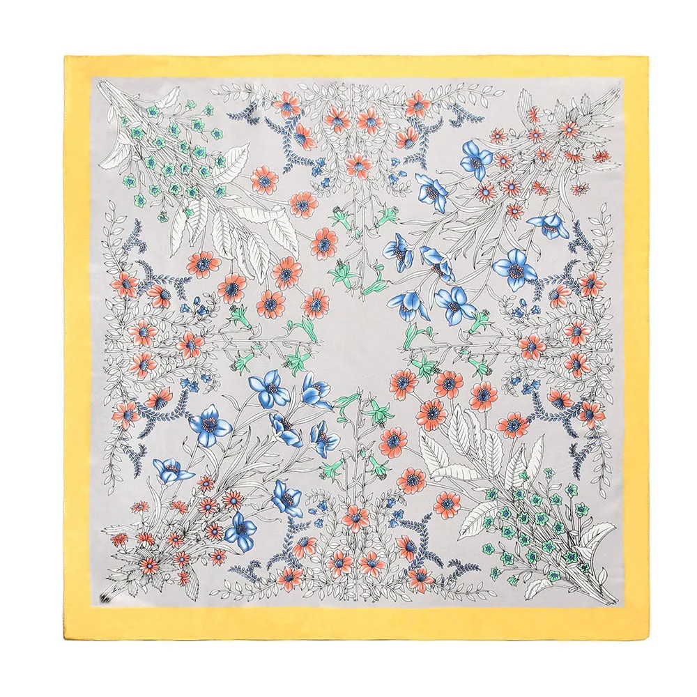 2-pack of scarves imitation silk small squares all-match spring and autumn thin section fashion summer silk scarf streamers