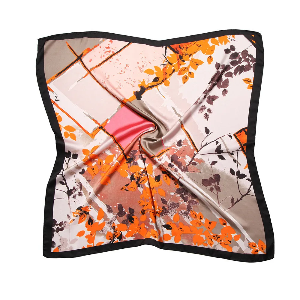2-pack of scarves imitation silk small squares all-match spring and autumn thin section fashion summer silk scarf streamers