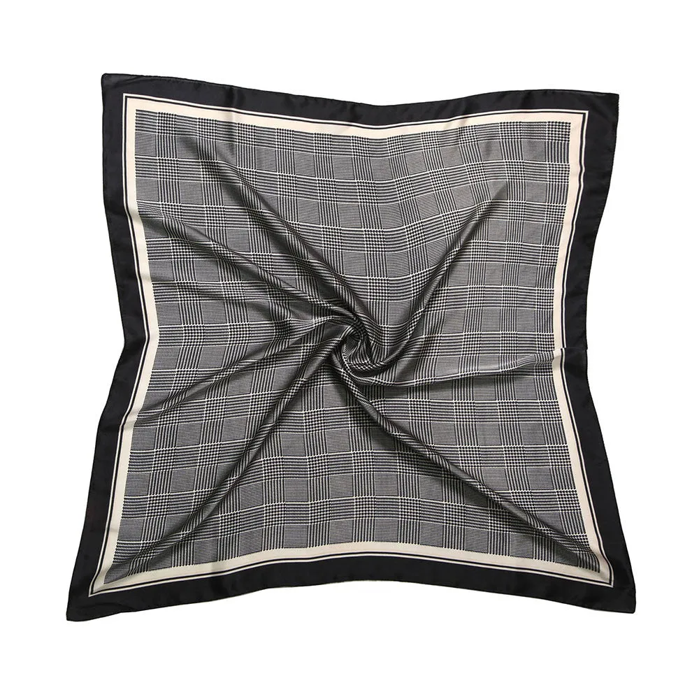 2-pack of scarves imitation silk small squares all-match spring and autumn thin section fashion summer silk scarf streamers