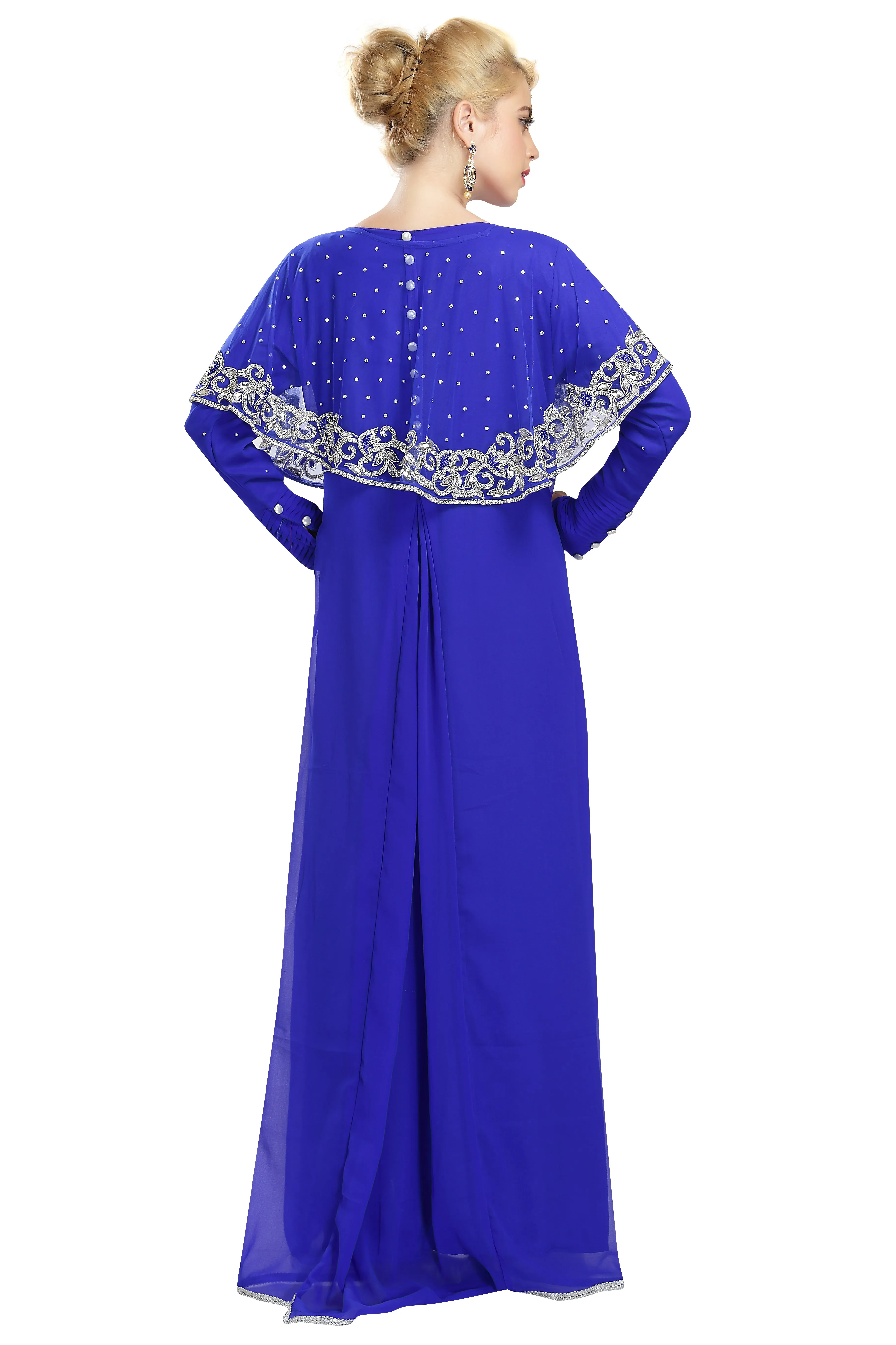 Abaya Maxi With Luxe Crystal Wedding Gown