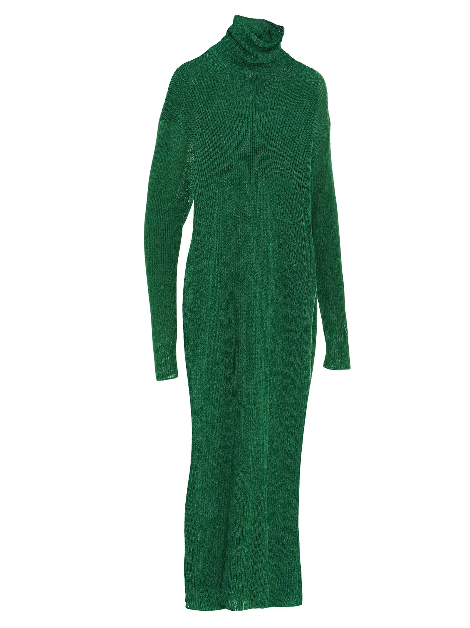 Balenciaga Turtleneck Knit Maxi Dress