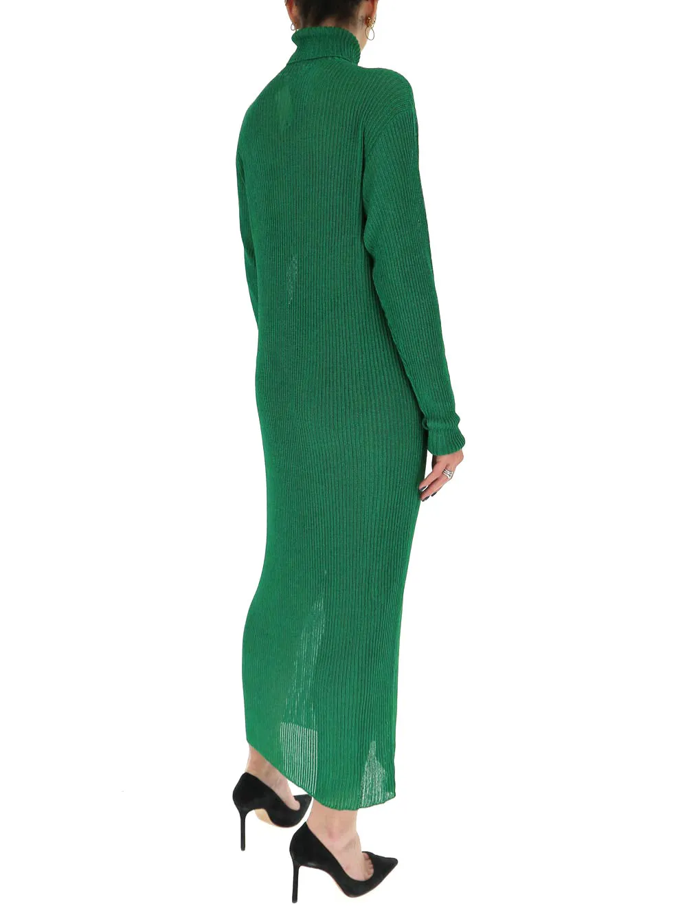 Balenciaga Turtleneck Knit Maxi Dress