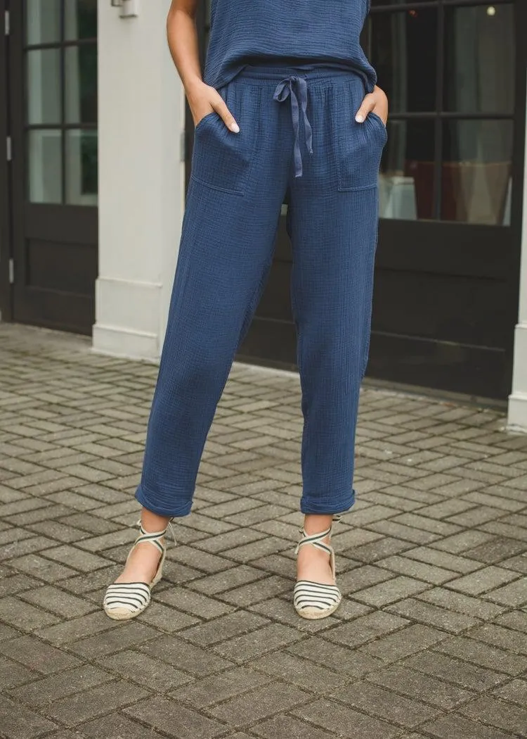 Bobi Cotton Pocket Pant - Coast-***FINAL SALE***