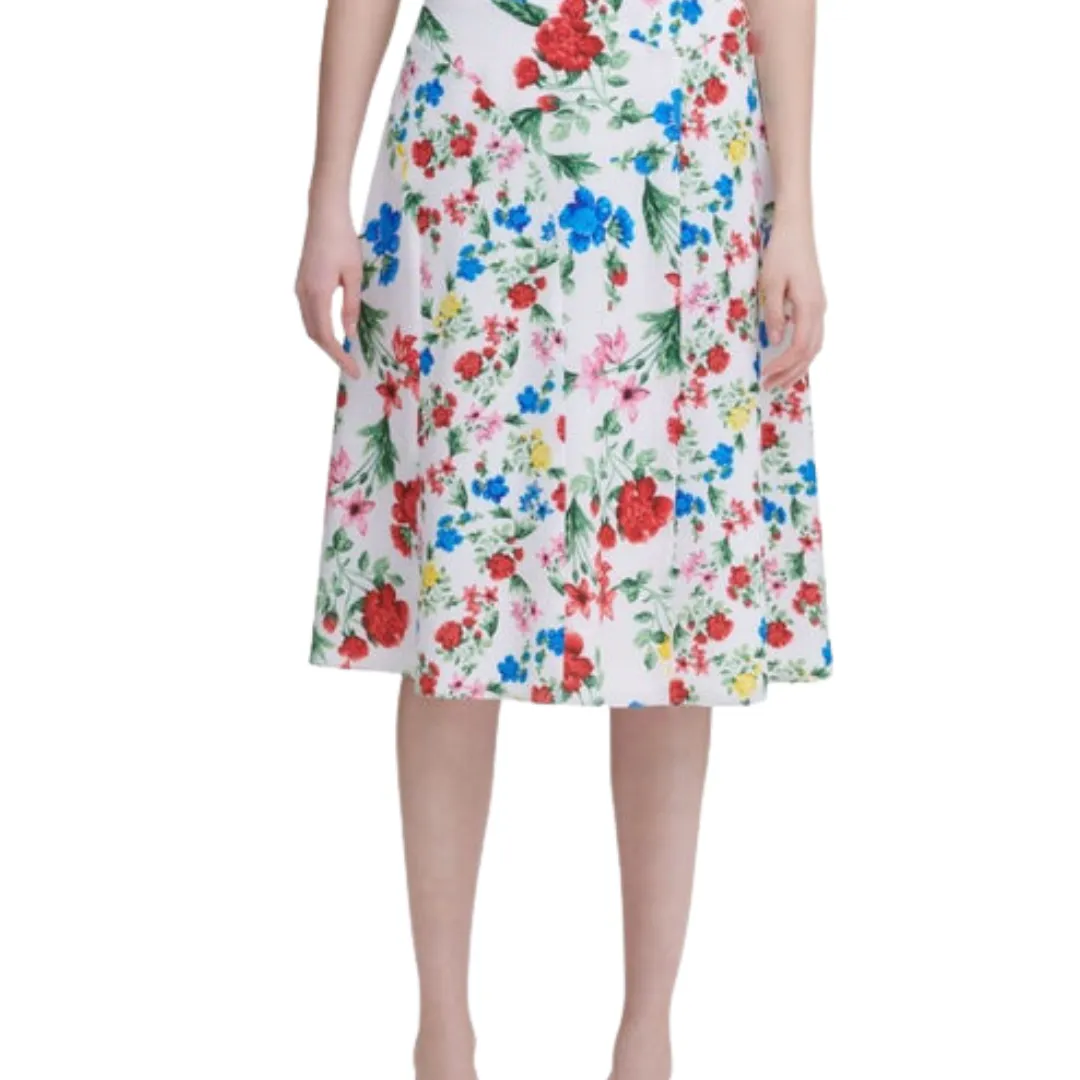 CALVIN KLEIN Floral Knee Length Skirt