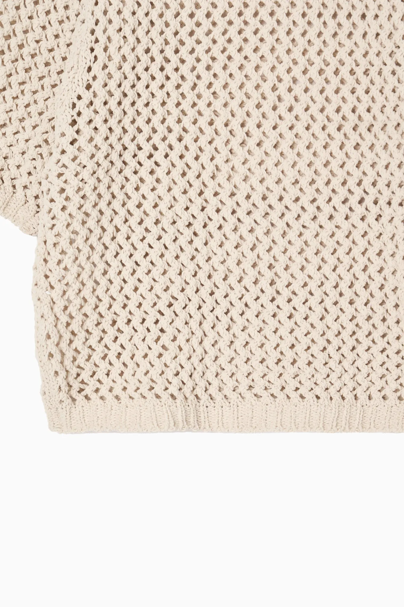 cropped net knit