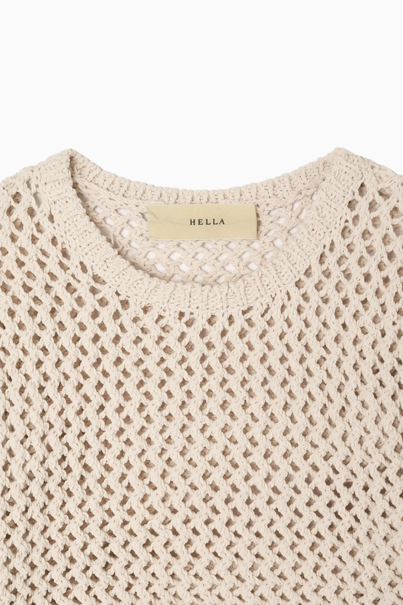 cropped net knit