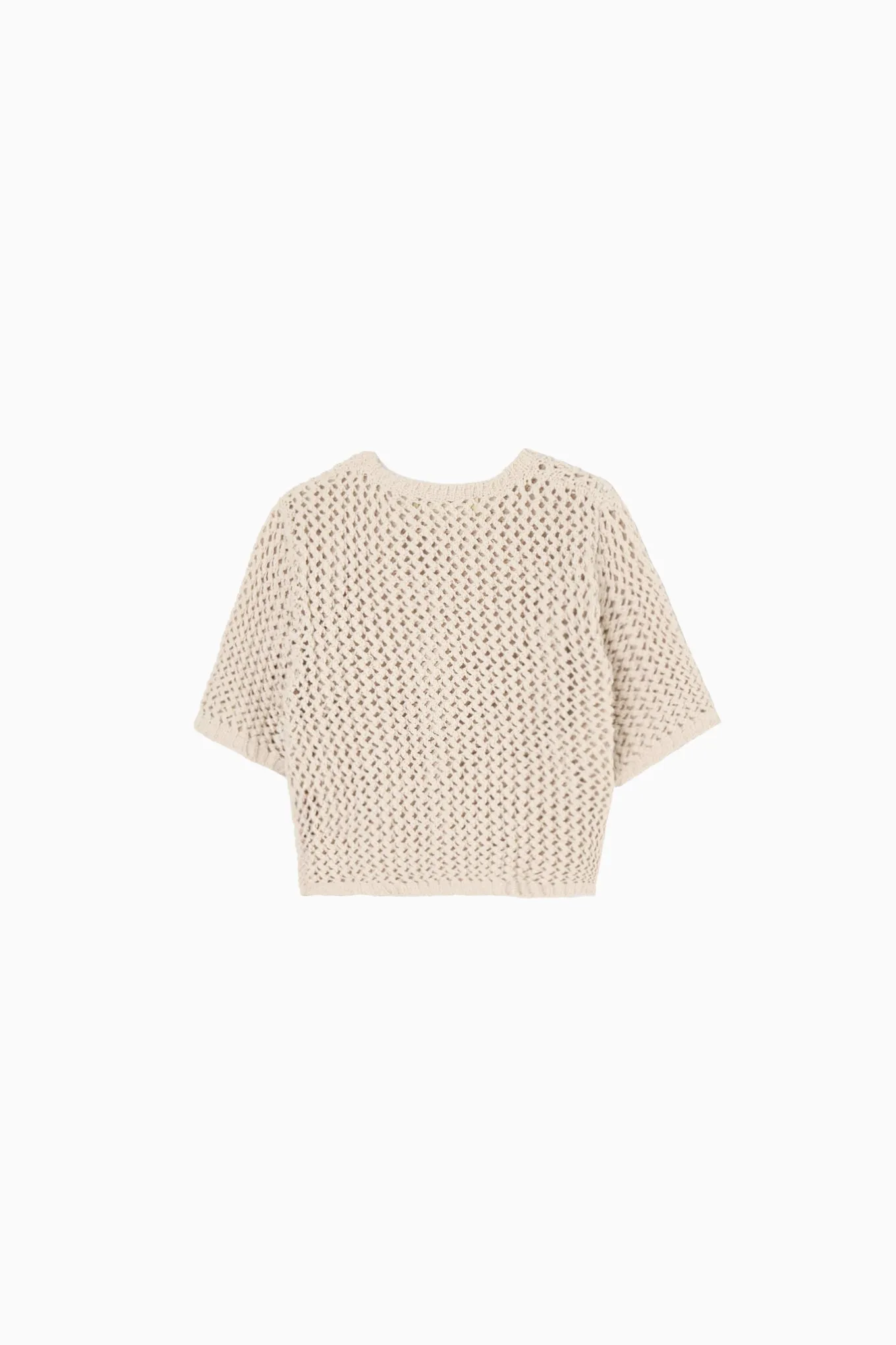 cropped net knit