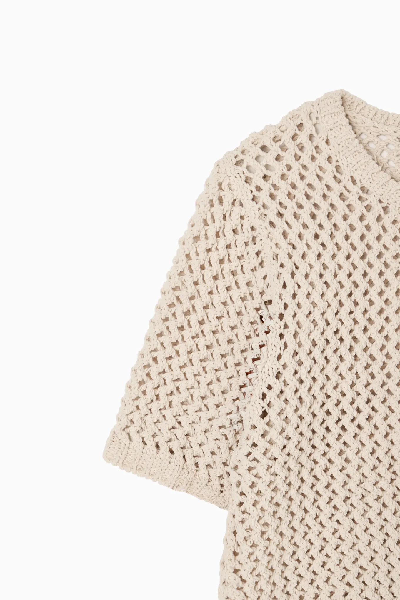 cropped net knit