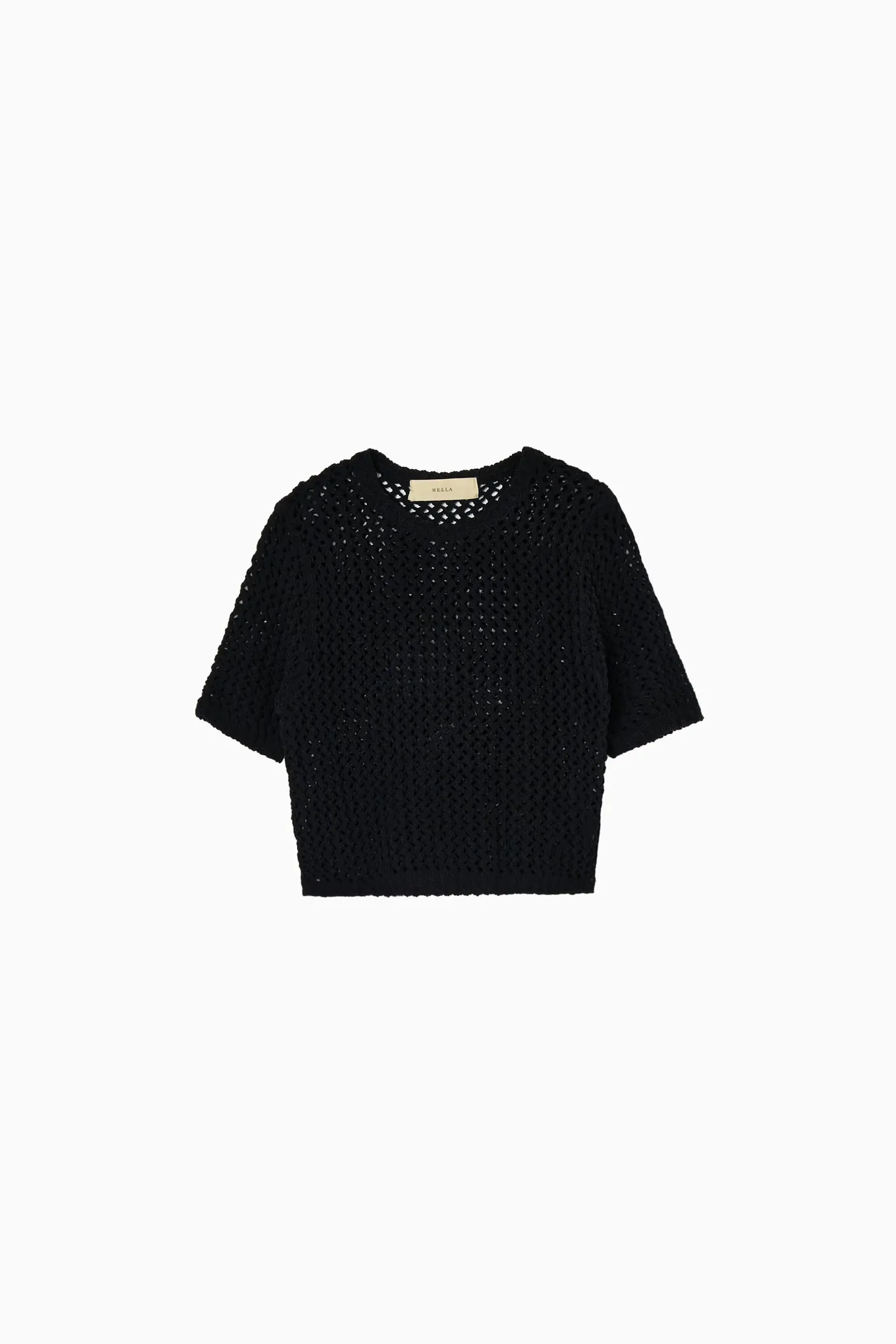cropped net knit