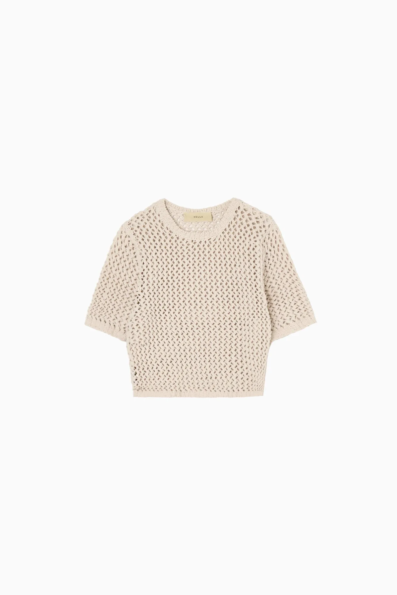 cropped net knit