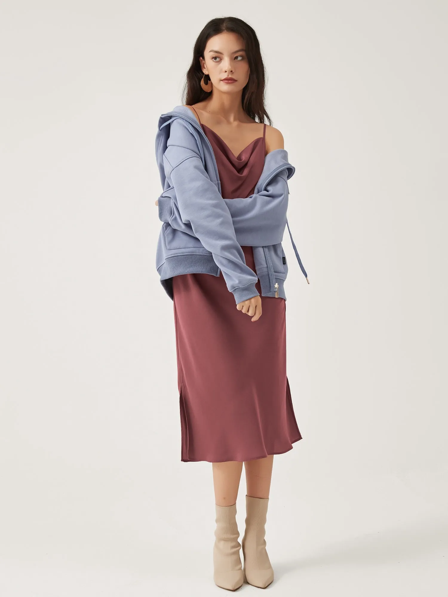 Cubby Zip Up Hoodie - Oversized & Reversible