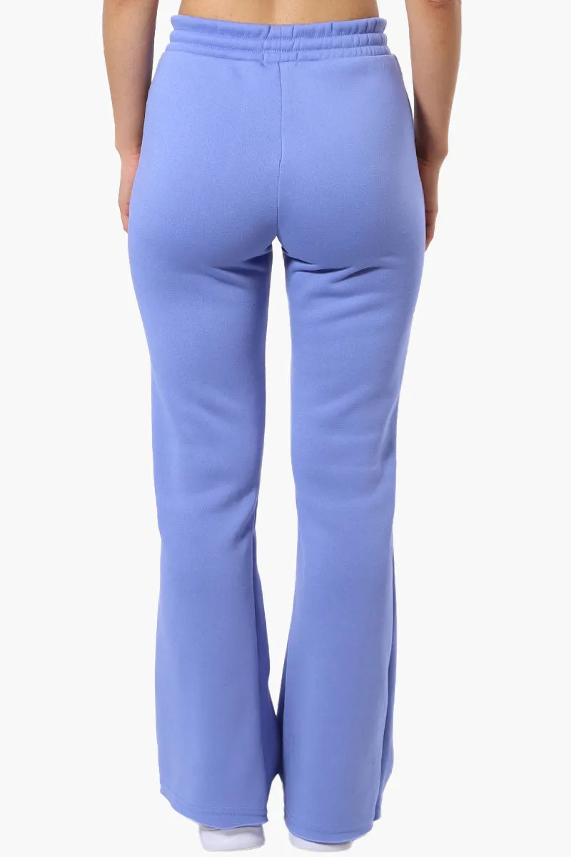 Fahrenheit Tie Waist Flared Sweatpants - Blue