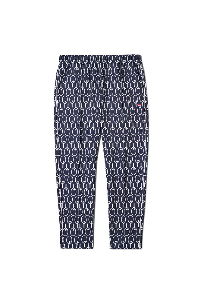 Fila Peacoat Cigarette Fit Sweatpant With Frontal Dart And Piping On The Sides