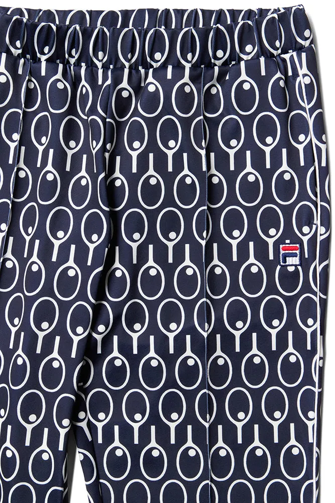 Fila Peacoat Cigarette Fit Sweatpant With Frontal Dart And Piping On The Sides