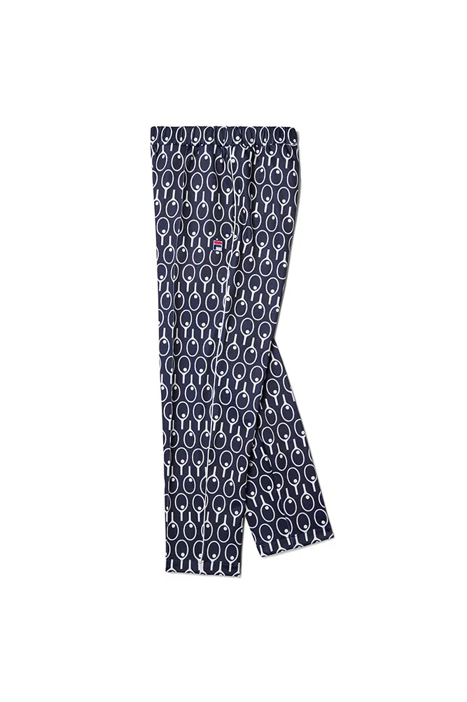 Fila Peacoat Cigarette Fit Sweatpant With Frontal Dart And Piping On The Sides