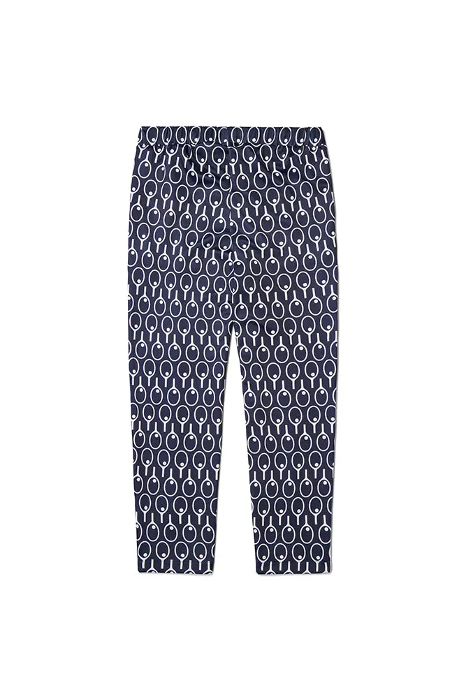 Fila Peacoat Cigarette Fit Sweatpant With Frontal Dart And Piping On The Sides