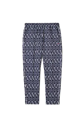 Fila Peacoat Cigarette Fit Sweatpant With Frontal Dart And Piping On The Sides