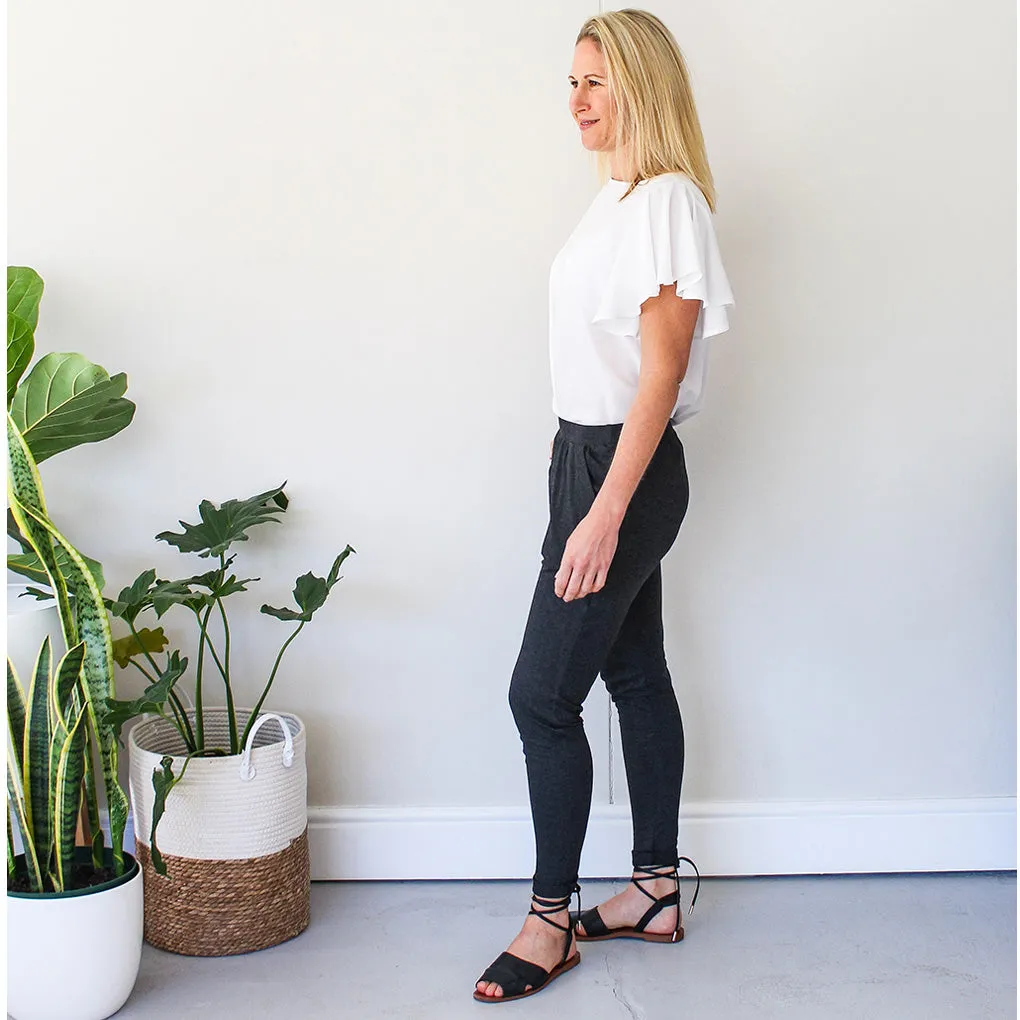 Full Frill Sleeve Top - White