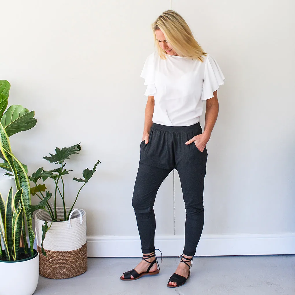 Full Frill Sleeve Top - White