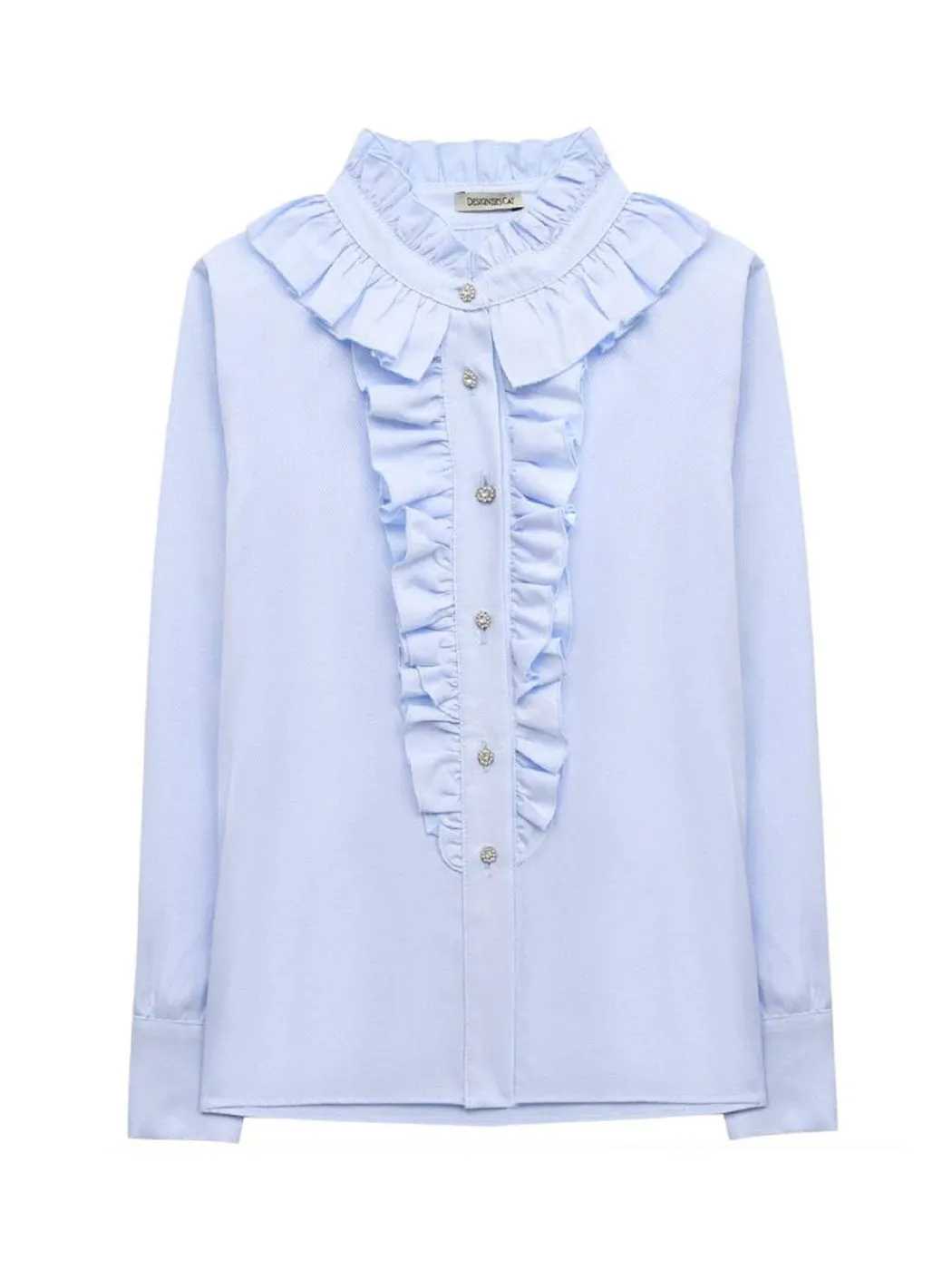 Girl's Shirt with stand-up collar - VERIA