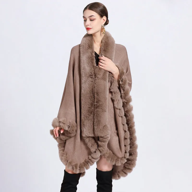 Irregular Oversized Knitted Shawl Cardigan Coat