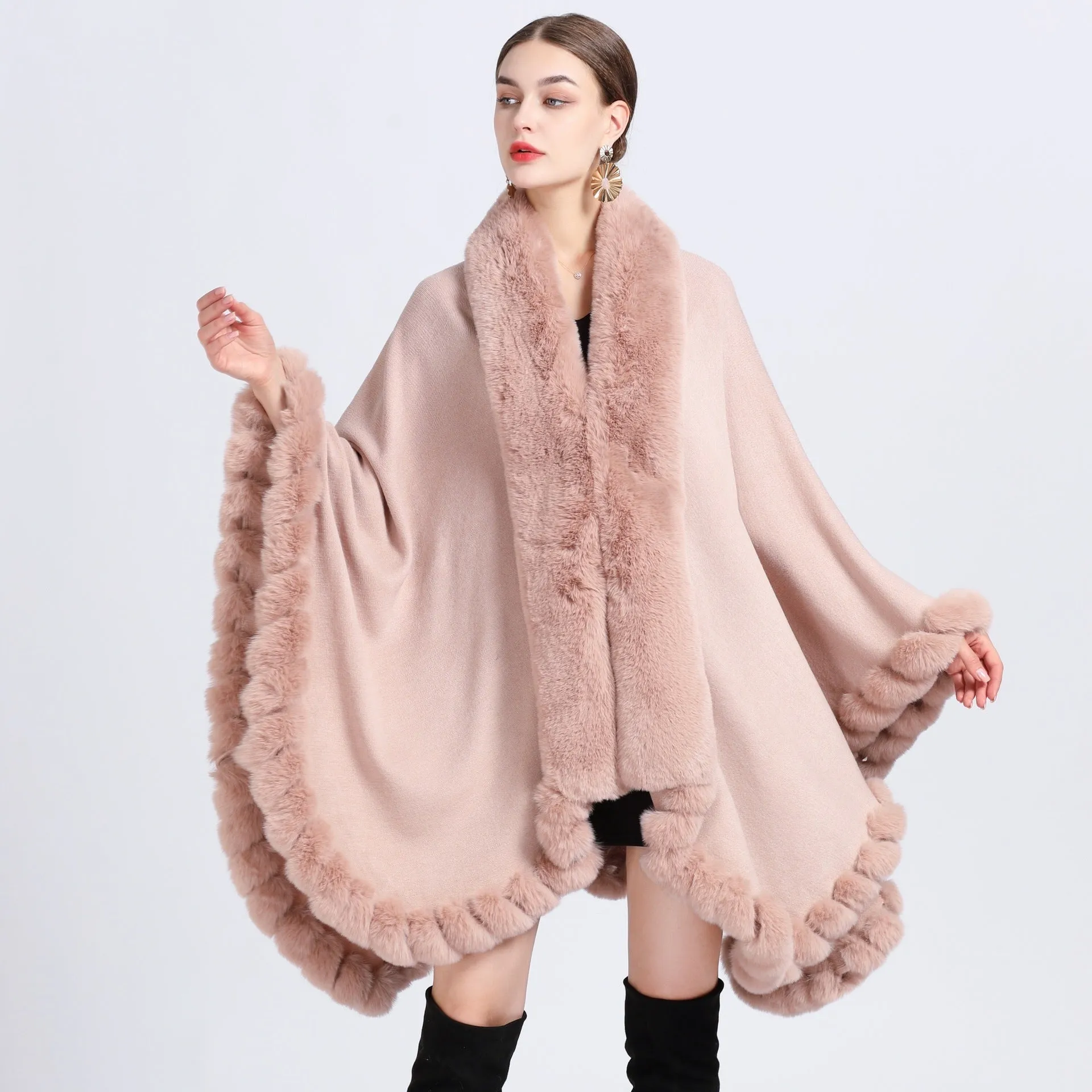 Irregular Oversized Knitted Shawl Cardigan Coat