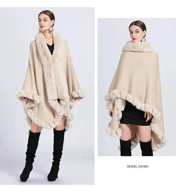 Irregular Oversized Knitted Shawl Cardigan Coat
