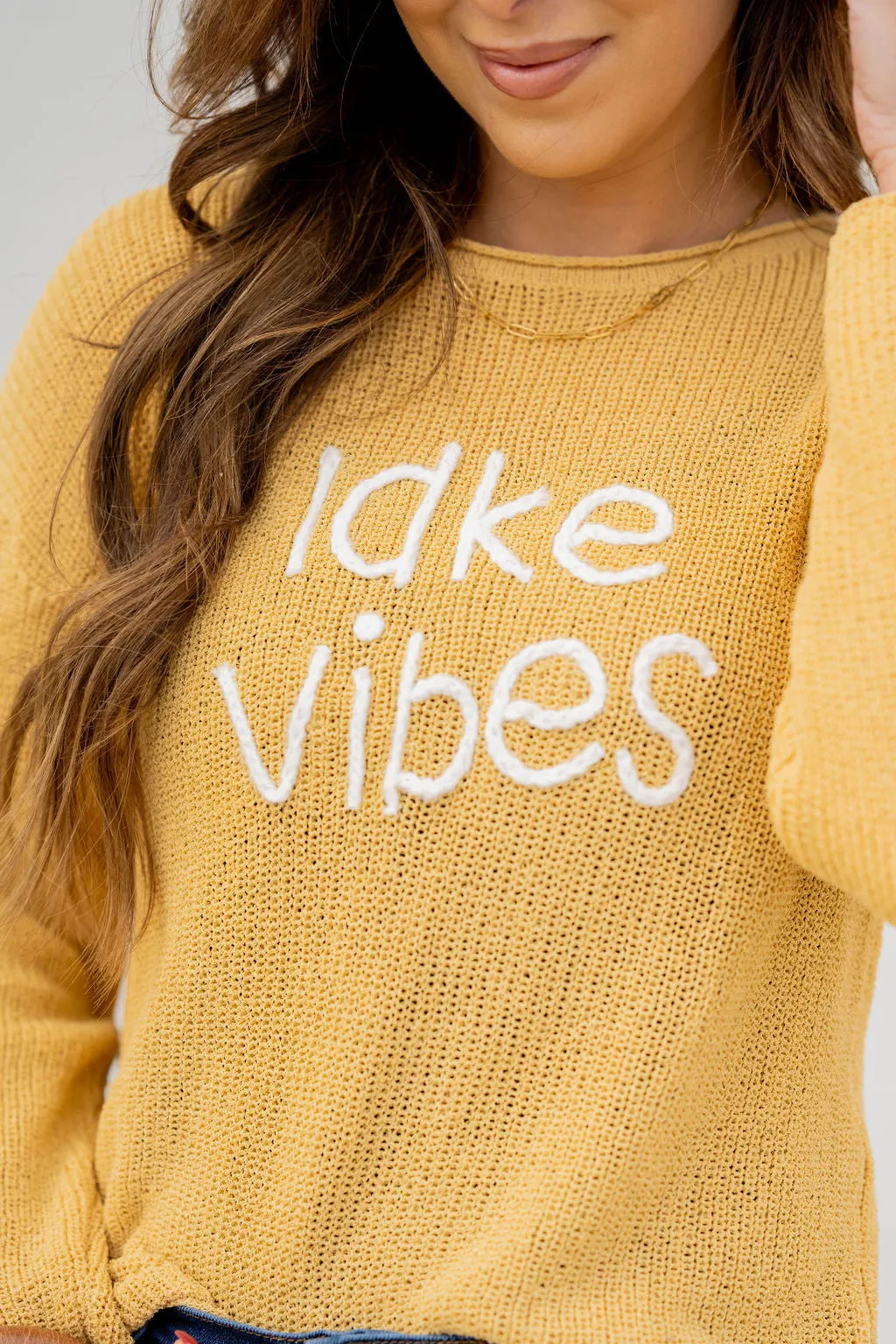 Lake Vibes Stitched Sweater