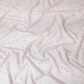 Light pink Premium pure silk chiffon fabric with multicolor metallic lurex in fancy design-D13142