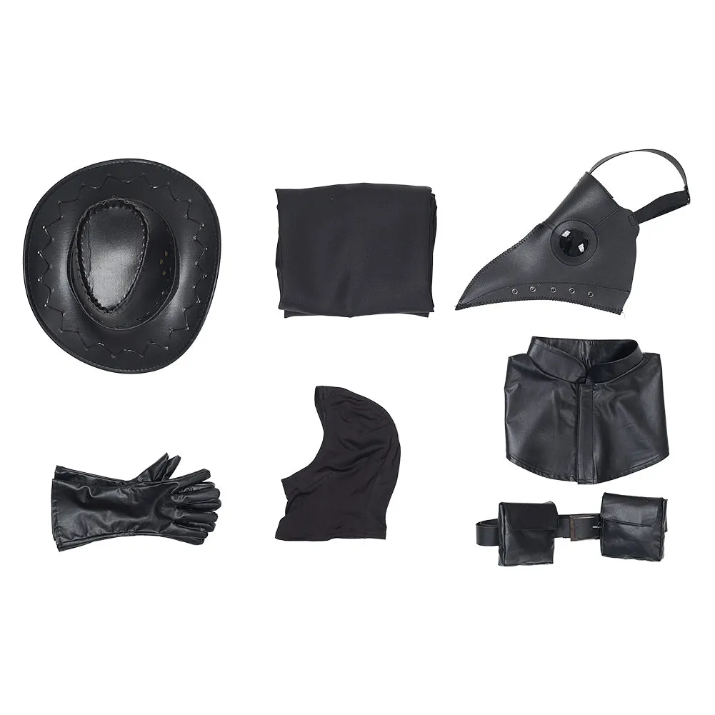 Plague Doctor Halloween Carnival Suit Outfit for Kids Children Cosplay Costume