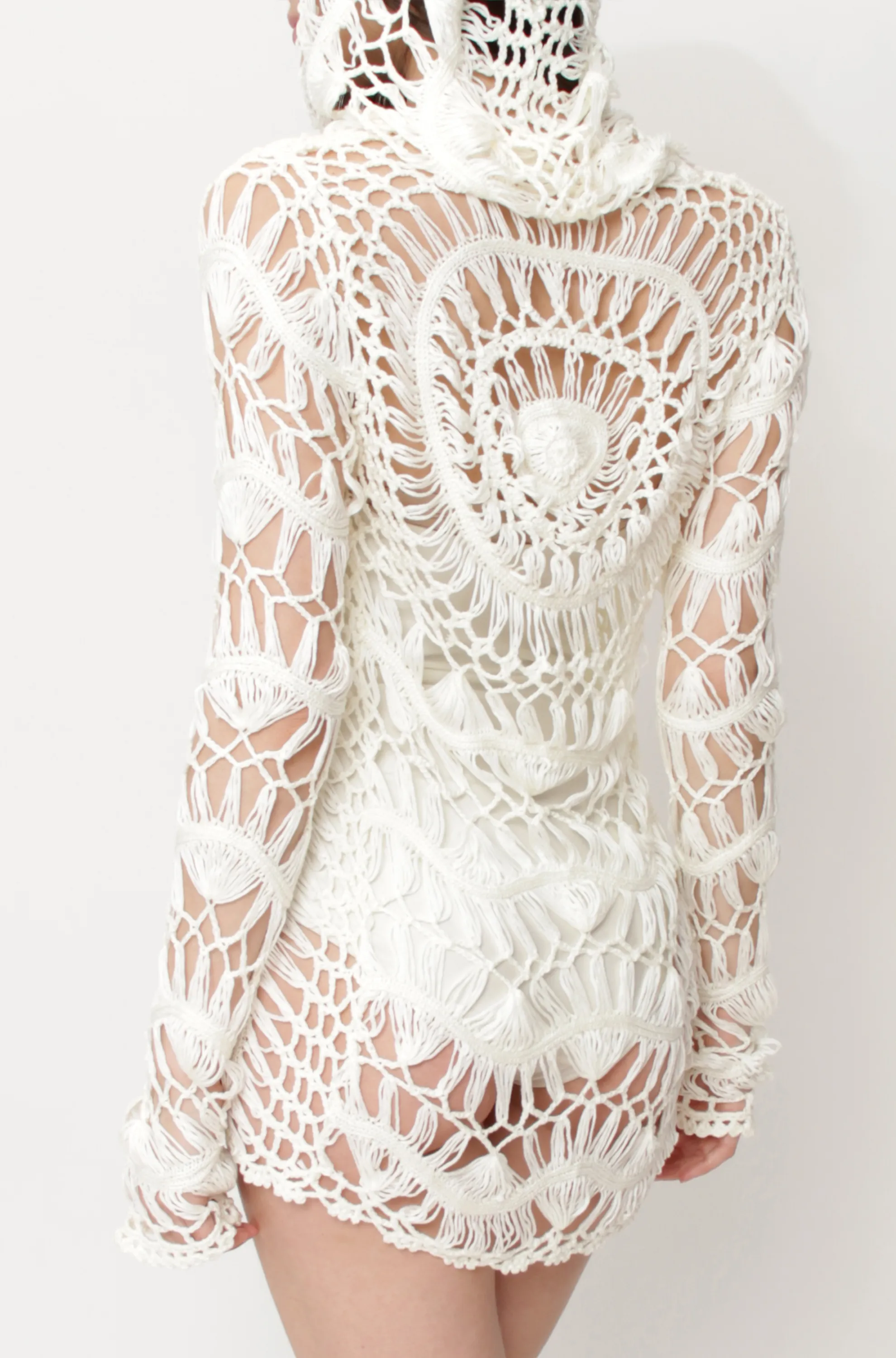 Short Crochet Hoodie