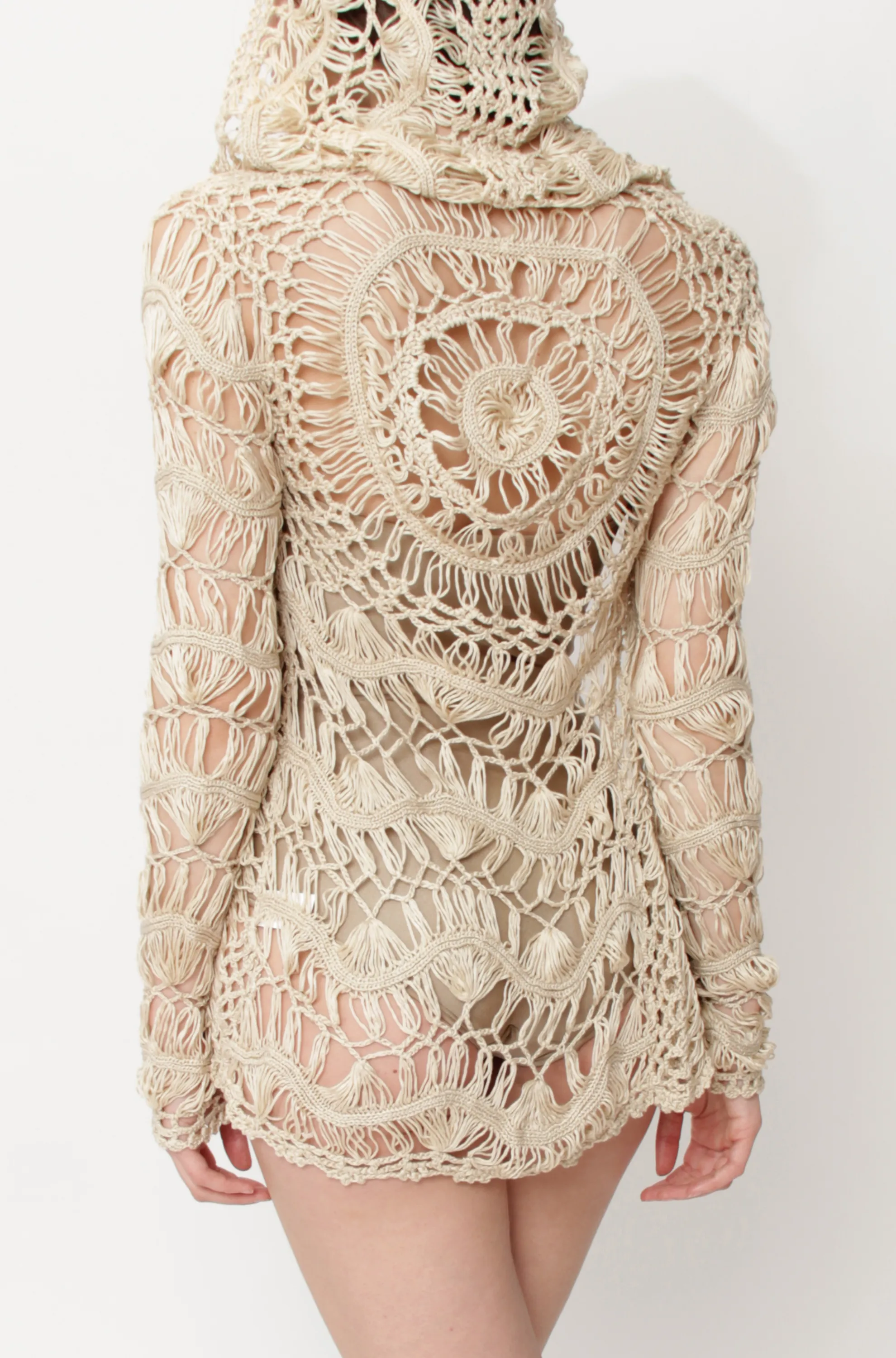 Short Crochet Hoodie