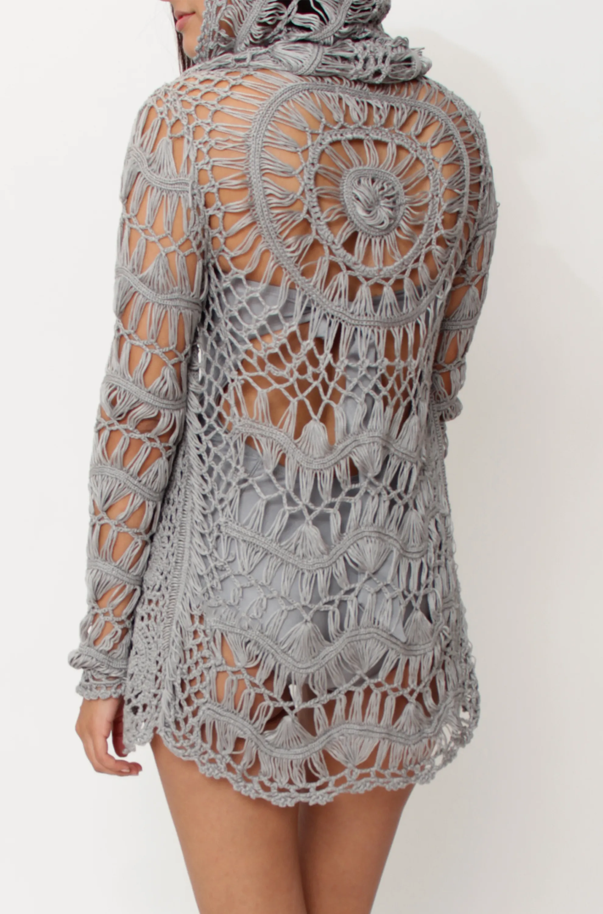 Short Crochet Hoodie