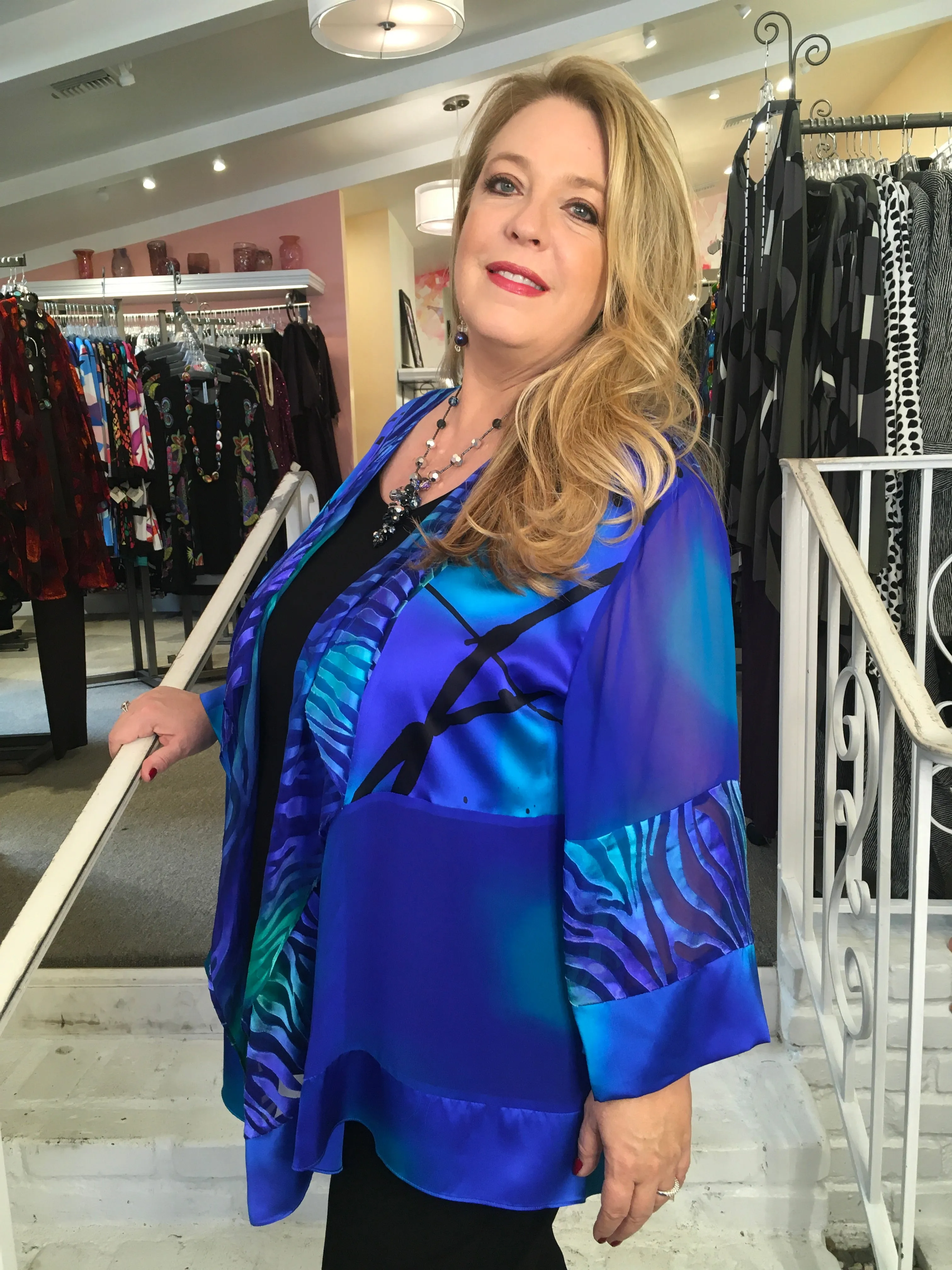 SILK PATCH JACKET - ROYAL 301