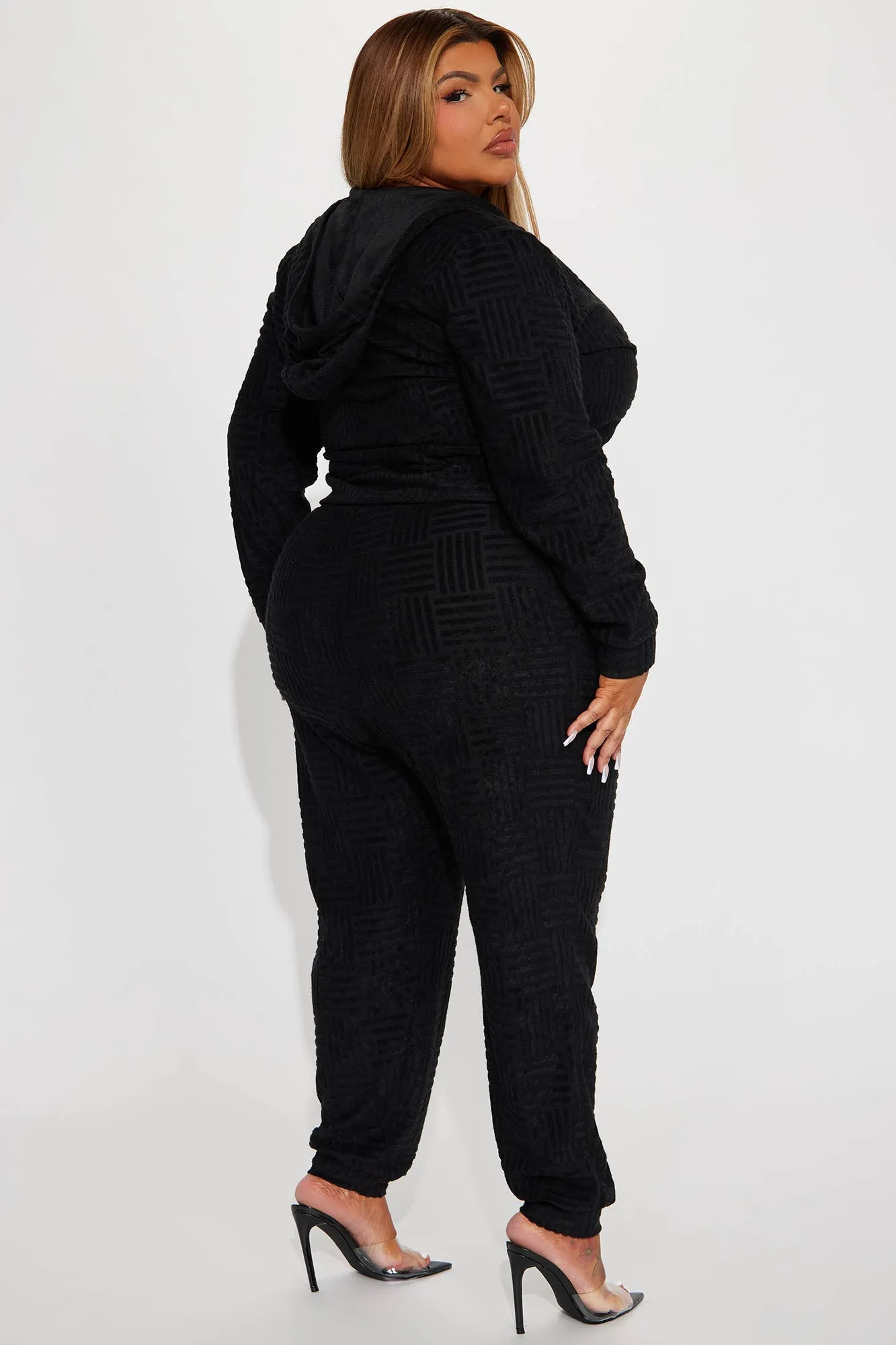 Stay Focused French Terry Jogger Set - Black