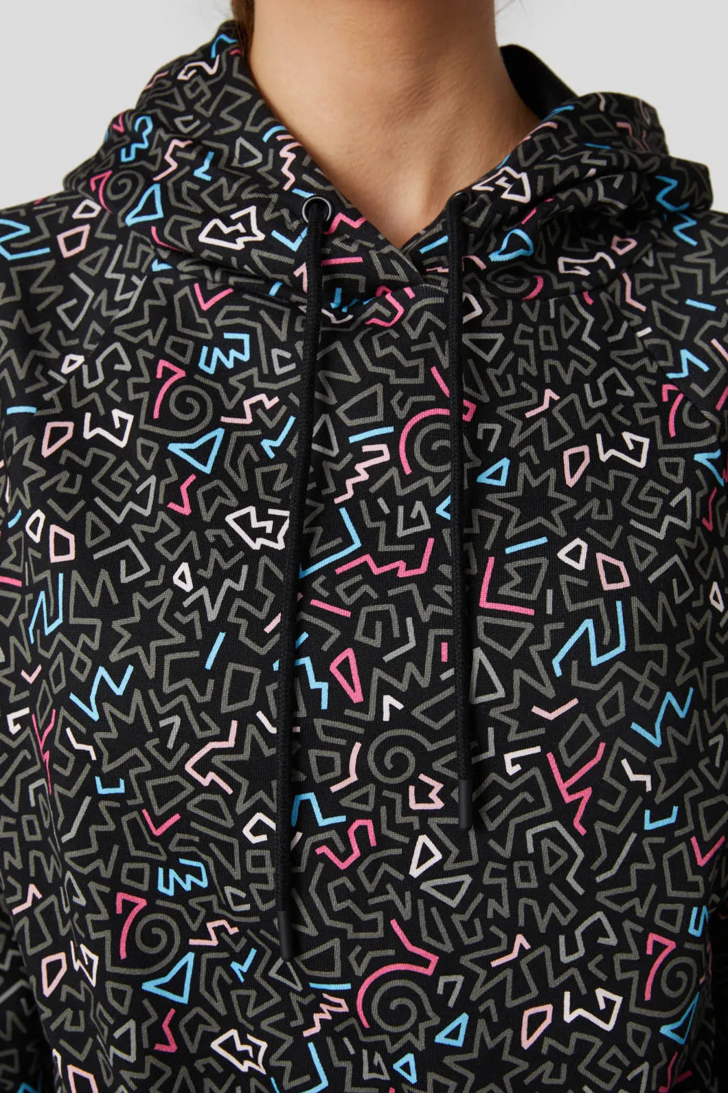 Twisting Printed Cropped Hoodie